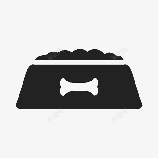 狗食碗满食物碗图标svg_新图网 https://ixintu.com 动物 咀嚼 满 狗食 狗食碗 空 脏 食物碗