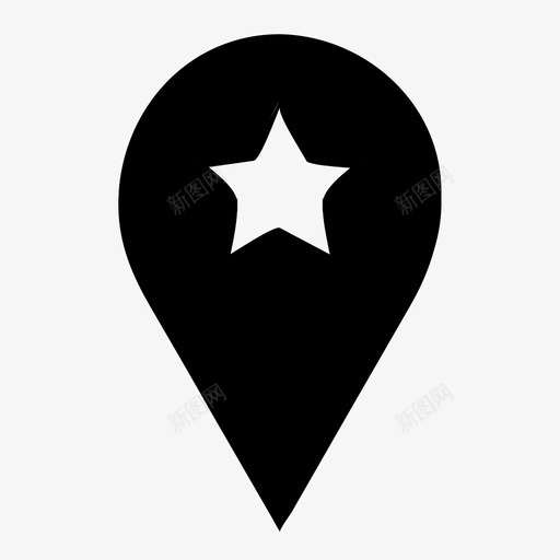 别针星地图针图标svg_新图网 https://ixintu.com 别针星 地图针