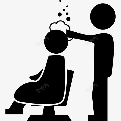 洗发水在发廊人发廊的应用图标svg_新图网 https://ixintu.com 人 发廊的应用 洗发水在发廊