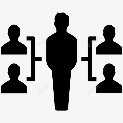 网络合作伙伴经理图标svg_新图网 https://ixintu.com 合伙人 合作伙伴 同事 商务人士第1卷 层次结构 管理 经理 结构 网络 联系人