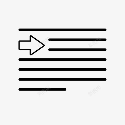 增加缩进设置处理图标svg_新图网 https://ixintu.com 单词 增加缩进 处理 对齐 文本设计 新建 格式 段落 设置