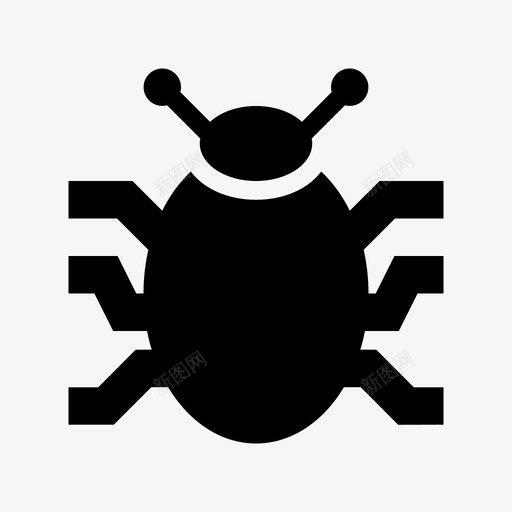 甲虫病毒威胁图标svg_新图网 https://ixintu.com 互联网窃听 出售 否 大胆 威胁 恶意软件 持有 犯罪和安全材料设计图标 甲虫 病毒 网络犯罪 黄金