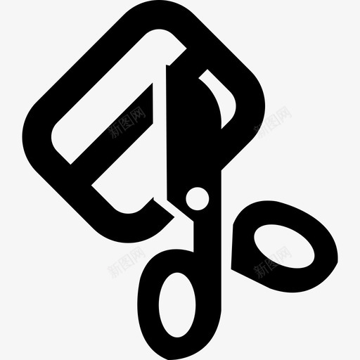 用剪刀剪信用卡商业购物图标svg_新图网 https://ixintu.com 商业 用剪刀剪信用卡 购物
