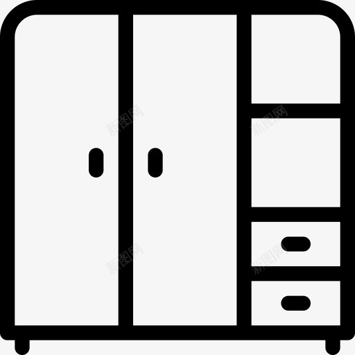 衣柜办公室无图标svg_新图网 https://ixintu.com hold 内饰 办公室 家具 家具线图标 家居 已售 无 粗体 衣柜 金色