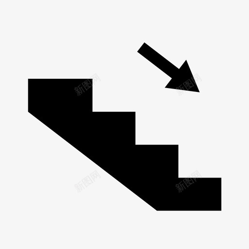 楼下楼梯派图标svg_新图网 https://ixintu.com 大 导航 楼下 楼梯 毛麟 沿 派 清洁 箭头 编队