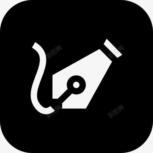 钢笔工具使用指针图标svg_新图网 https://ixintu.com pentool 书写 使用 墨水 指针 曲线 用户界面vol4平铺差异 绘图 钢笔工具