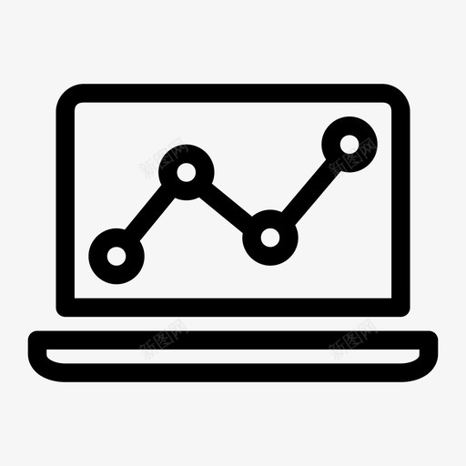 折线图研究制作图标svg_新图网 https://ixintu.com 企业财务图完成线 分析 制作 向上 哈哈 商务 图表 折线图 研究 经济 聊天