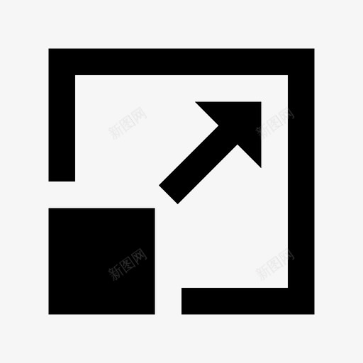 最大化使用移动图标svg_新图网 https://ixintu.com 使用 全屏 加宽 加高 扩展屏幕 放大 最大化 移动 箭头 网页设计和开发材料设计图标 调整屏幕大小