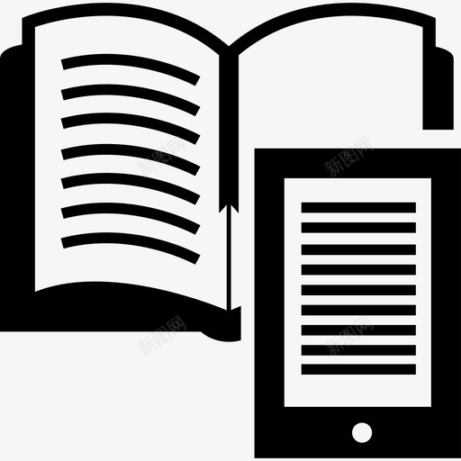 书籍和Ipad电脑学术1图标svg_新图网 https://ixintu.com 书籍和Ipad 学术1 电脑