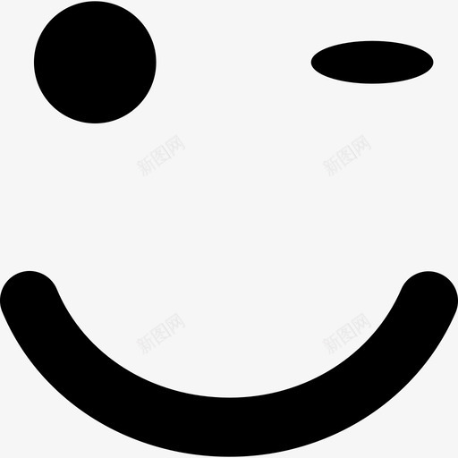 眨眼脸方界面情绪正常图标svg_新图网 https://ixintu.com 情绪正常 界面 眨眼脸方