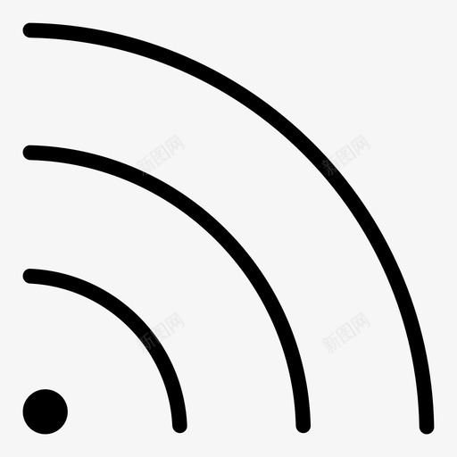 rss更新信号图标svg_新图网 https://ixintu.com rss wifi 互联网 信号 博客 天线 新闻 更新 检查 源 薄型用户界面 连接