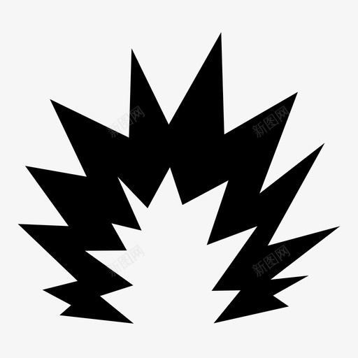 爆炸危险火灾图标svg_新图网 https://ixintu.com 危险 多刺的灌木 带刺的假发 植物的影子 火灾 爆炸 爆炸和火灾 锯齿状的音符