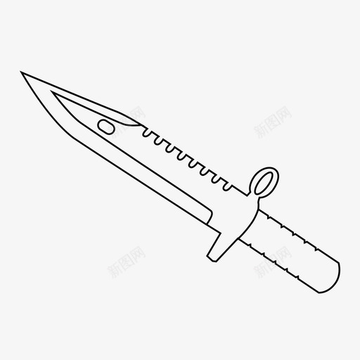 刺刀m9刀锋利剃须刀图标svg_新图网 https://ixintu.com csgo csgo刀型号 edge 军用 刀片 刺刀m9 刺刀m9刀 剃须刀 武器 锋利