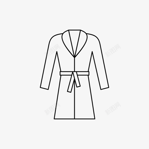采购产品浴袍展示件长袍图标svg_新图网 https://ixintu.com 展示件 服装店 睡衣 织物 衣服 采购产品浴袍 长袍