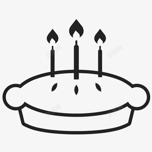 生日派派对快乐图标svg_新图网 https://ixintu.com 年龄 庆祝 快乐 樱桃 派对 生日派 礼物 苹果 蛋糕