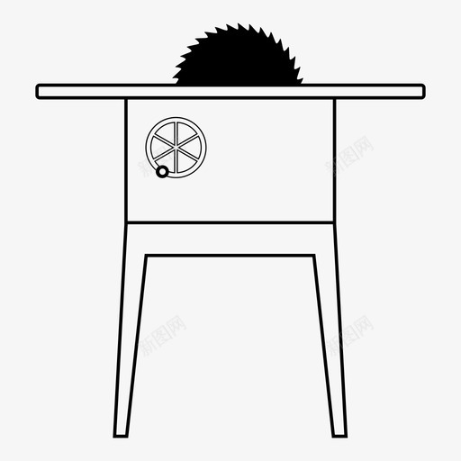 台锯木工建筑图标svg_新图网 https://ixintu.com 台锯 工具五金 建筑 木工 电动工具 车间