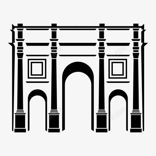 大理石拱门莫卧儿建筑英国图标svg_新图网 https://ixintu.com 伦敦 历史遗迹 古董 地标 大理石拱门 弧形入口 泰姬陵 英国 莫卧儿建筑