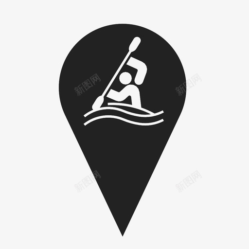 皮划艇回转比赛奥运会图标svg_新图网 https://ixintu.com 删除 奥运会 指示 标记 检查 比赛 添加 皮划艇回转 竞赛 运动