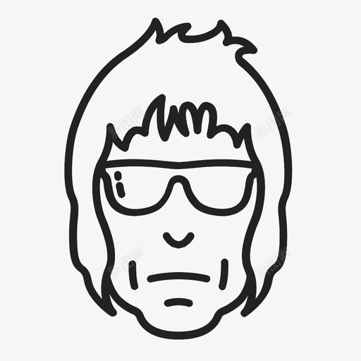 利亚姆加拉赫歌手严肃图标svg_新图网 https://ixintu.com 严肃 分析 利亚姆加拉赫 开放 摇滚 文件 歌手 绿洲 运输 音乐家