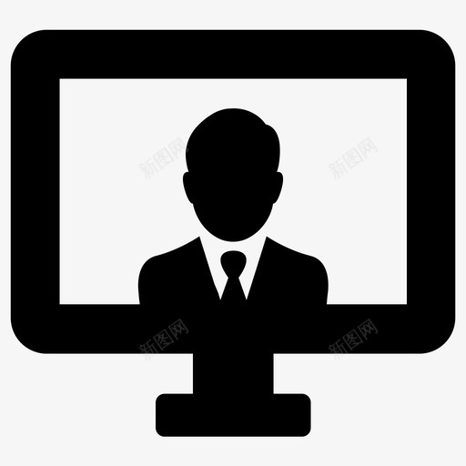 系统经理在线工作图标svg_新图网 https://ixintu.com 专业人员 业务人员 业务客户 业务概况 人力资源 在线 工作 系统经理 计算机