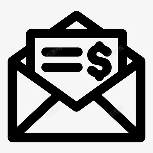 商务信函纸张信息图标svg_新图网 https://ixintu.com 交易 信封 信息 合同 商务信函 收件人 数字 文件 签名 粗体 纸张