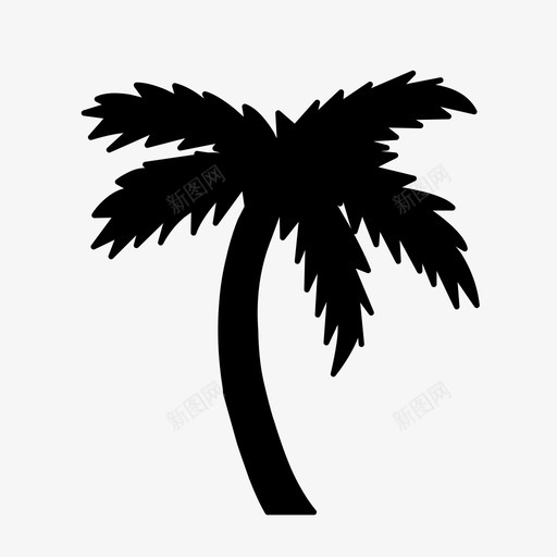 棕榈树热带夏季图标svg_新图网 https://ixintu.com 夏季 棕榈树 海岸 海滨 海滩 热带