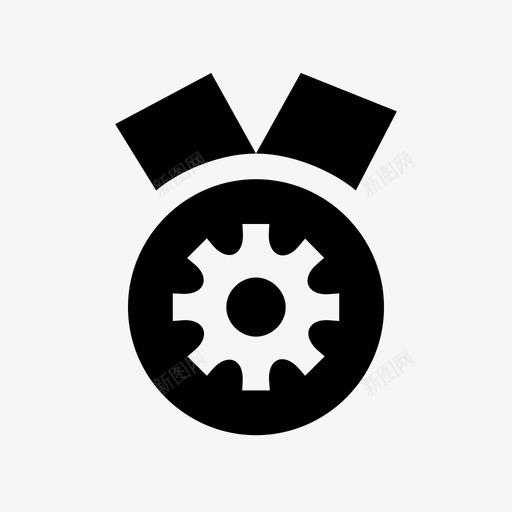 奖章技工失败者成就图标svg_新图网 https://ixintu.com 失败者 奖品 奖章 奖章和奖章 奖章技工 成就 荣誉 获奖者 齿轮