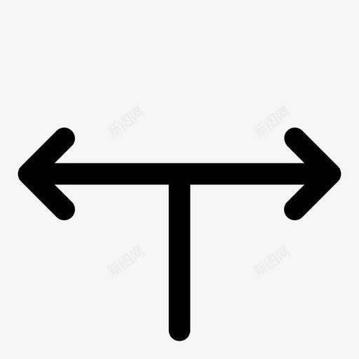 交叉卖出否图标svg_新图网 https://ixintu.com 交叉 交叉路口 分叉路 加粗 卖出 否 导航 散开 等待 箭头 转弯 黄金