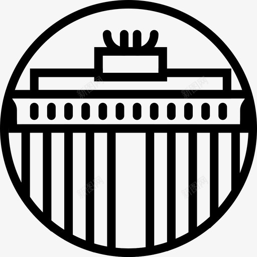 勃兰登堡门柏林大图标svg_新图网 https://ixintu.com 勃兰登堡门 史密克纪念碑轮廓 大 奇迹 巨大 建筑 德国 柏林 纪念碑 象征