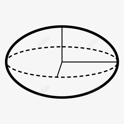 椭圆体符号形状图标svg_新图网 https://ixintu.com 三维 加 另一个 形状 忽略 技术绘图 检查 椭圆体 符号 绘图