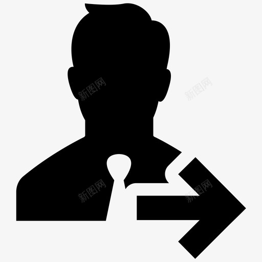 移动前进图像图标svg_新图网 https://ixintu.com 下一个 前进 右侧 图像 用户 移动