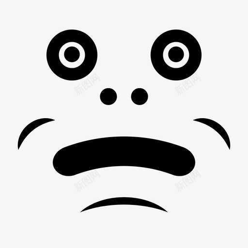 震惊指针对立图标svg_新图网 https://ixintu.com 卡通 对立 怪诞 指针 排斥 痛苦 脸 表情 震惊 面部表情