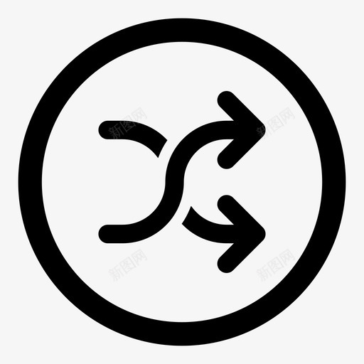 随机播放传输声音图标svg_新图网 https://ixintu.com ui 传输 信息 单击 圆形ui集 声音 文档 简历 箭头 随机播放 音乐