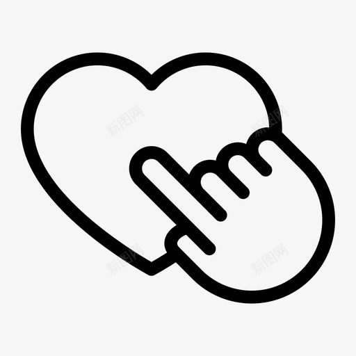 喜欢爱心图标svg_新图网 https://ixintu.com 关心 喜欢 好的感觉 幸福 心 手势 点击 爱 表达 轻拍