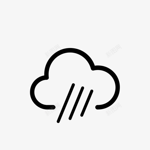 暴雨云暴雨降水图标svg_新图网 https://ixintu.com 多云 天气 宽 干燥 暴雨 暴雨云 沿 清洁 粘性 降水