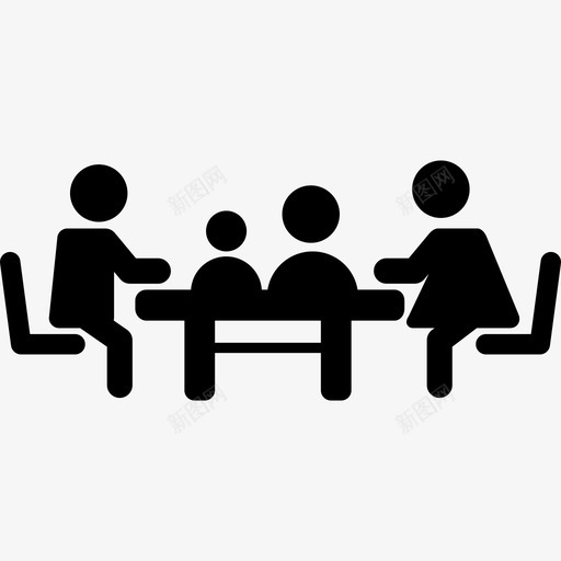 熟悉的会议桌上人家庭图标svg_新图网 https://ixintu.com 人 家庭图标 熟悉的会议桌上