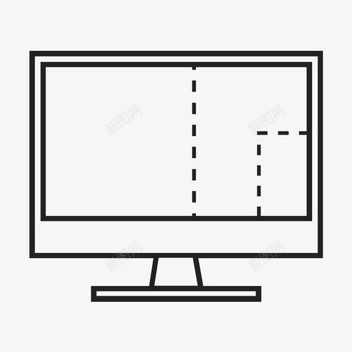 响应自适应板图标svg_新图网 https://ixintu.com 响应 屏幕 支架 显示器 板 流体 系统 自适应