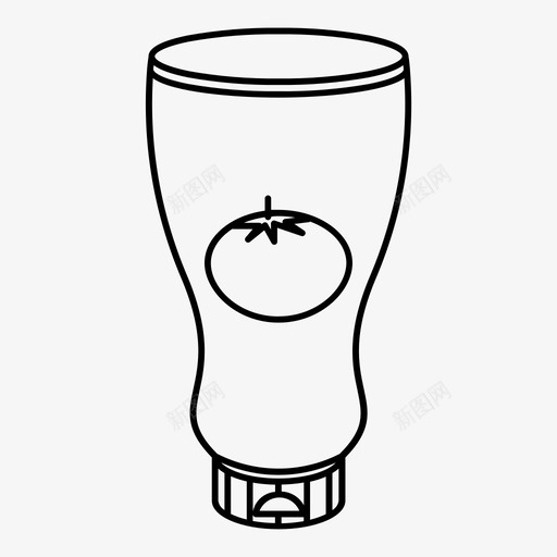 番茄酱瓶子调味品图标svg_新图网 https://ixintu.com 倒置 吃 瓶子 番茄 番茄酱 调味品 辛辣 食物