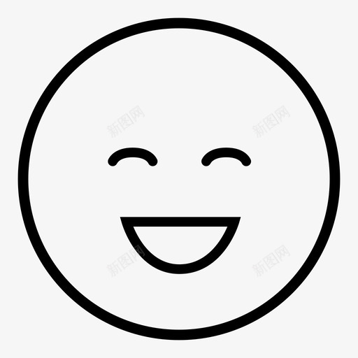 笑笑脸开心图标svg_新图网 https://ixintu.com 咯咯笑 开心 微笑 搞笑 笑 笑脸 表情符号