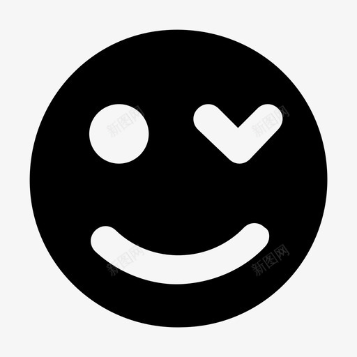 微笑文字表情笑脸图标svg_新图网 https://ixintu.com 微笑 快乐 文字表情 欢乐 欢快 眨眼笑脸 笑脸 笑脸材料设计图标 面部表情