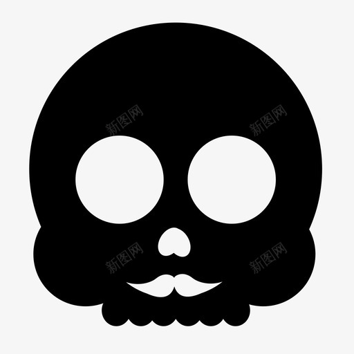 糖头骨糖骷髅甜甜图标svg_新图网 https://ixintu.com 墨西哥 展示片 材料 死亡日 沙漠 玩具 甜甜 糖头骨 糖骷髅 胡子