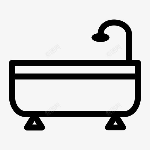 浴缸水龙头图标svg_新图网 https://ixintu.com 互联网 冠 放牧 无线 水 水龙头 浴缸 清洁 爆发 龙头