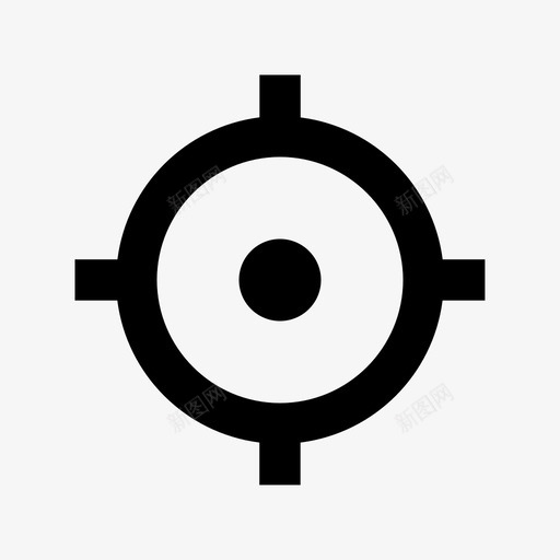 十字准线瞄准聚焦图标svg_新图网 https://ixintu.com 体育和游戏材料设计图标 十字准线 射击 射击目标 杀死 狙击手 瞄准 聚焦 谋杀