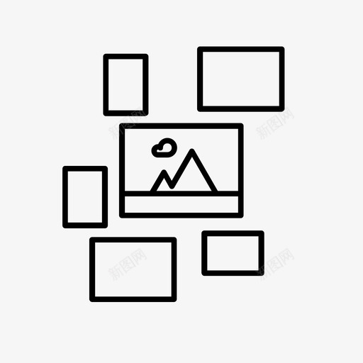 相框摄影图标svg_新图网 https://ixintu.com 图像 图片 山 拼贴 摄影 框架 相框 装饰