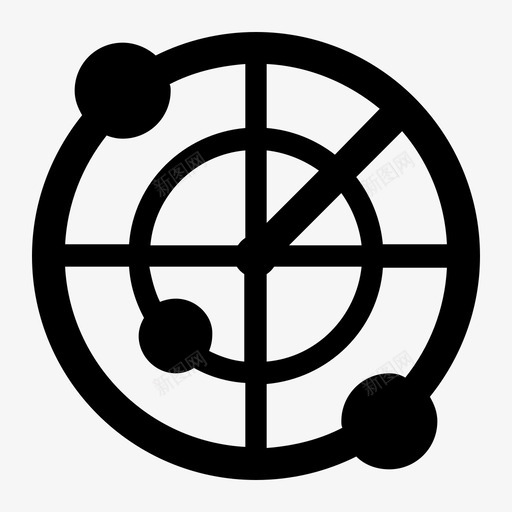 雷达轨道潮汐图标svg_新图网 https://ixintu.com 信号 发现 地图 定位 振荡 潮汐 脉冲 跳动 轨道 雷达 震动