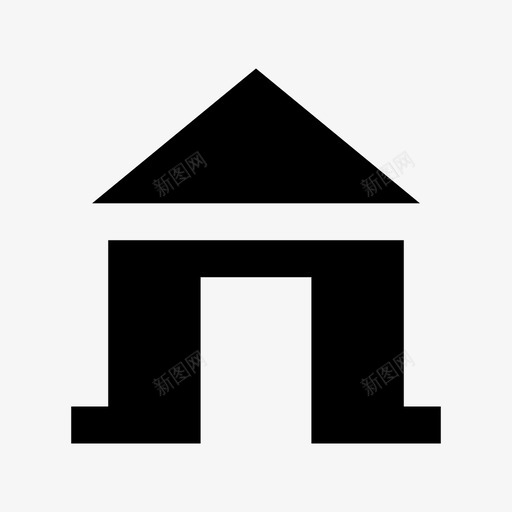 房子圣诞节和复活节材料固体标图标svg_新图网 https://ixintu.com 圣诞节和复活节材料固体设计图标 房子