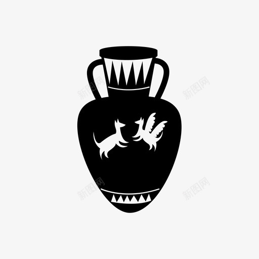 双耳三角形壶图标svg_新图网 https://ixintu.com 三角形 双耳 图案 壶 把手 狗 狮鹫 碗 艺术 花 花瓶