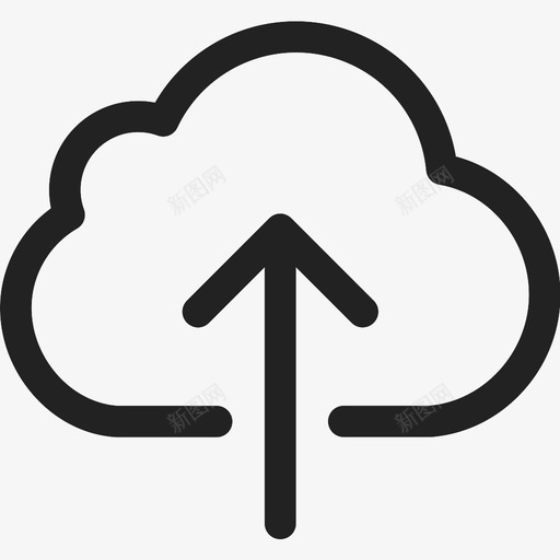 云上传存储发送图标svg_新图网 https://ixintu.com 云上 云上传 云文件 云服务 传输 发送 在线 备份 存储