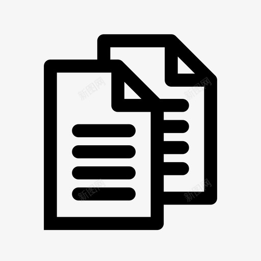 复印件纸张便笺图标svg_新图网 https://ixintu.com 便笺 信件 副本 复印件 数据收集 文件 纸张 邮件