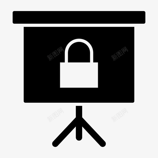 屏幕投影锁浪涌狭缝图标svg_新图网 https://ixintu.com 在线演示 在线设备 大屏幕 屏幕投影锁 挂锁 无线 显示投影 浏览 浪涌 狭缝 纹章 解释